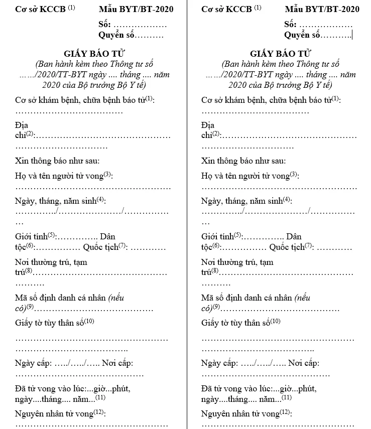 Mẫu Giấy báo tử mới nhất thế nào? Xin Giấy báo tử ở đâu? Mẫu Giấy Báo Tử Mới Nhất Thế Nào? Xin Giấy Báo Tử Ở Đâu?
